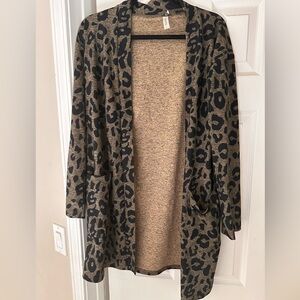 Leopard print cardigan